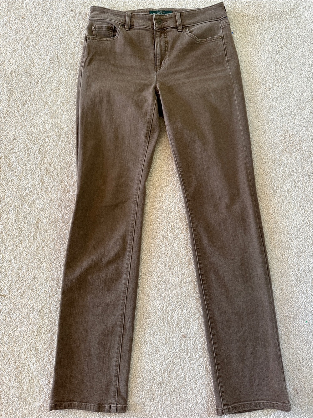 Ralph Lauren Women's Straight-Leg Jeans in Brown